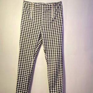 Slant Pocket Side Cropped Houndstooth Pants